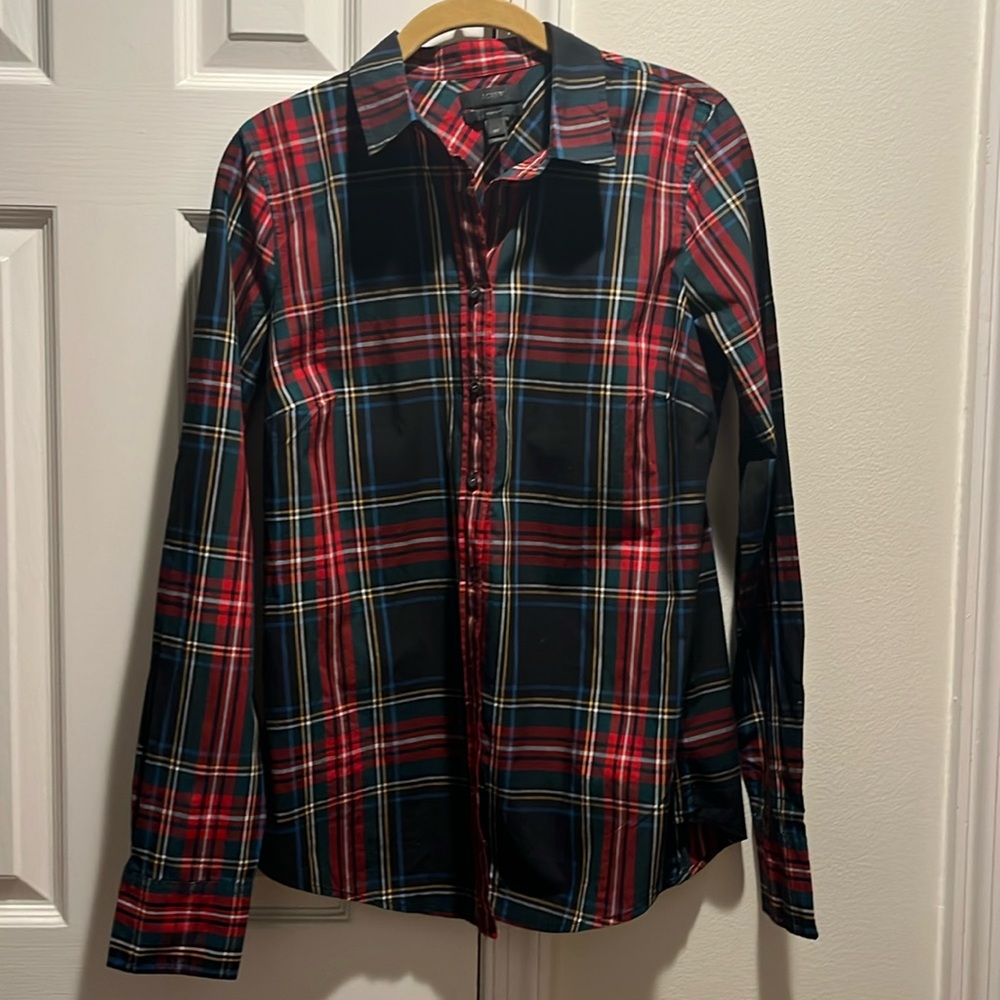 EUC J Crew Perfect women's shirt size 8 Tall